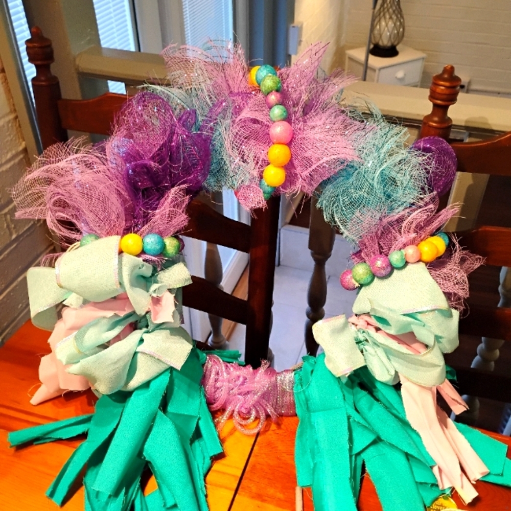 Colorful Decorative Wreath with Beads